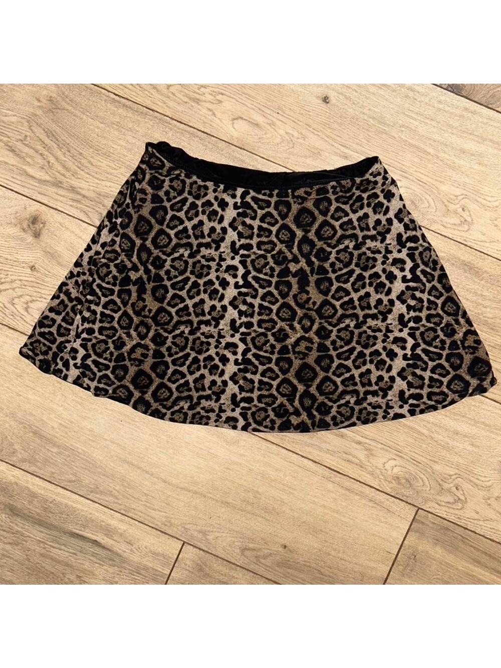 Oh polly leopard print mini skirt